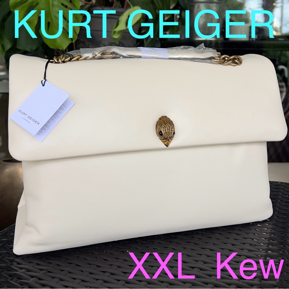 KURT GEIGER XXL EXTRA LARGE Kew SHOULDER bag BONE (IVORY)
